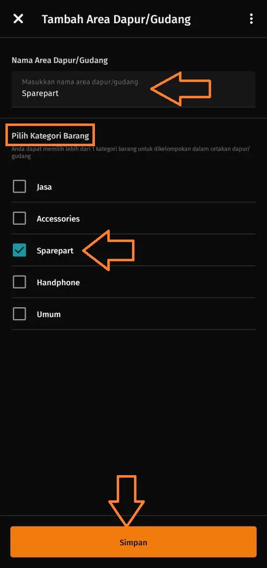  Cara menambahkan area dapur/gudang